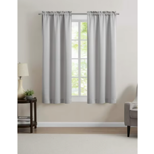 Blackout Curtain Panel Pair, Set of 2, Gray Dawn, 25"W x 66"L