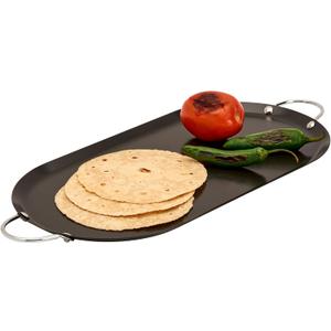 Infuse 15.75-inch x 7.75-inch Oval Carbon Steel Comal/Griddle