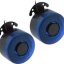 2Pcs Back Up Alarm for Truck Car, 12V/24V 105dB Reverse Beeper Car Reverse Alarm Vehicle Auto Back-up Horn with Light, Blue