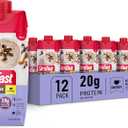 SlimFast Protein Shake with Caffeine, Caramel Macchiato- 20g Protein, Meal Replacement Shakes, High Protein with Low Carb and Low Sugar, 24 Vitamins and Minerals, 12 Count (Pack of 1) Best By: APR 29 25