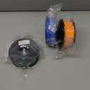 TECBEARS TPU Filament 1.75mm, 95A 3D Printer Filament, Flexible TPU Filament for Fast Printing, 250G Spool, 8 Rolls, 2KG in Total, Black+White+Transparent+Grey+Red+Blue+Green+Orange