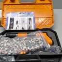 Concrete Nail Gun Kit with 200pcs Nails 5 Speed Adjustable Mini Manual Nail Gun Woodworking Decoration Nailer Gun Nail Gun for Concrete Built-in Air Nailer for Red Brick Walls Concrete Walls