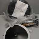 LUE BONA Adjustable Vanity Stool, 360Swivel Vanity Chair for Makeup Room, Black Stool Chair for Vanity, Small Faux Leather Vanity Stools for Bathroom, Living Room