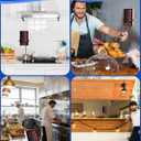 Commercial Kitchen Timer, 6 Channel Timer Restaurant Kitchen Supplies, Heavy-Duty Timer - Stainless Steel | Digital LED Technology | Reminder Function | Loud Alarm