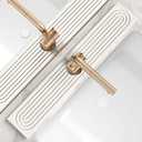 Eormoe Faucet Mat for Kitchen Sink – Diatomite Stone Drying Mat & Sink Protectors, Prevent Moisture – Sink Splash Guard Water-Absorbing Stone Tray for Kitchen Counter Decor (Light Grey, 23.6" x 3.9")