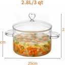 3 Qt Heart-shaped Lid Glass Cooking Pot, 2.8L /2800ml, 3 Quarts