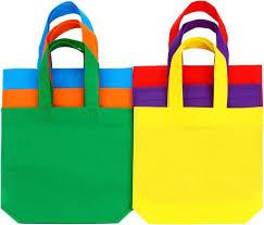 Aneco 24 Pack Party Non-Woven Gift Bags Reusable Tote Bags in Bulk Rainbow Goody Bag with Handles for Birthday Party Supplies
