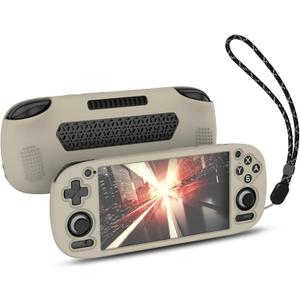 for Retroid Pocket 5 Silicone Case Cover, Anti-Scratch/Fall/Shock and Washable Soft Protector Shell for Retroid Pocket 5 with Lanyard (Marl Grey)