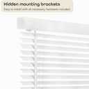 Cordless Light Filtering Mini Blind - 27 Inch Width, 72 Inch Length, 1" Slat Size - Pearl White - Cordless GII Morningstar Horizontal Windows Blinds for Interior by Achim Home Decor