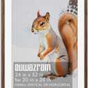 Rustic Walnut 24x32 Frame - Single Frame, 24 x 32 Poster Frame with Mat for 20x28, Picture Frames for Artwork, Puzzles, Photos and Movie Posters