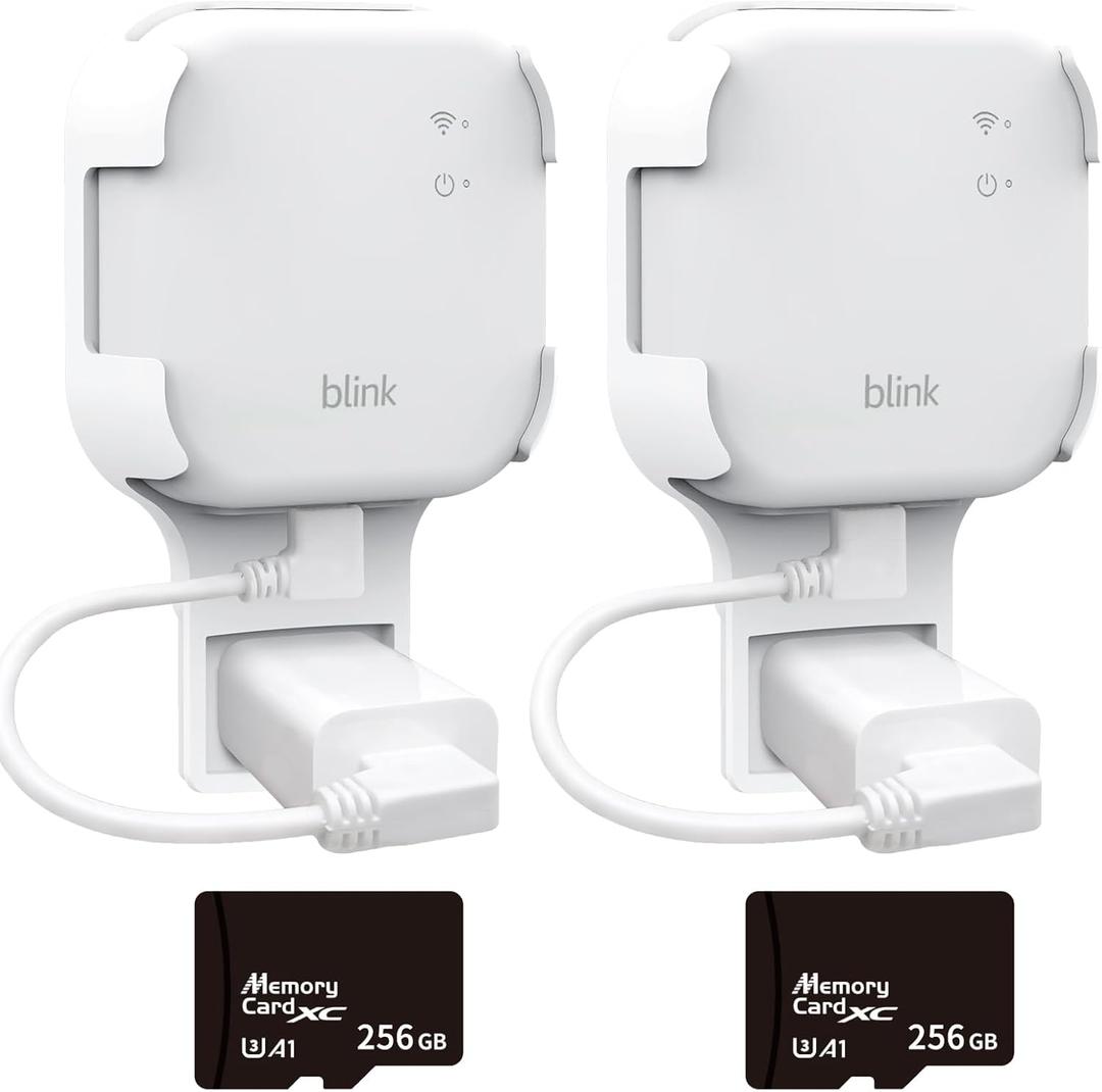 256GB MicroSD Card & Wall Mount for Blink Sync Module XR with Short Cable  Declutter, Save Space, and Effortlessly Enhance Security(2 Pack)