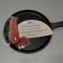 Cast Iron Round Griddle - 10.5-Inch Crepe Maker Pan + Silicone Handle Cover - Pre-Seasoned Comal for Tortillas Flat Skillet - Dosa Tawa Roti Grill - Oven, Stovetop, Induction Safe. PFAS and PFOA-free