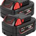 18V 8.0Ah Lithium Battery Replacement for Milwaukee M18 48-11-1828 48-11-1850 Cordless Power Tools, High Capacity Battery Packs for Construction Workers & DIY Users (2pack Battery)