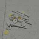 6PCS Spring Door Stoppers for Wall - 4.33 Inch Door Stop for Bottom of Door, Aluminum Doorstopper with Silicone Tip, Screw & Adhesive Installation, White