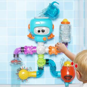 DOLIVE Bath Toys for Kids Ages 4-8, DIY Assembly Water Pipe Building Kit, Interactive Water Toy for Toddlers 3-5, Educational STEM Learning Gift for Boys and Girls, 11.6 x 11 x 3.4 inches