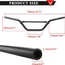 PRO BAT Universal 7/8'' 22mm Pit Dirt Bike Handlebars for Motocross Pit Dirt Bike ATV Quad CRF YZF KXF KLX RMZ DRZ, Black