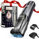 Vacuum Beard Trimmer for Men, New Version Adjustable Precision Trimming Length with 2 Comb, Electric Cordless Vacuum Trimmer for Beard, Waterproof and Rinses Easy, Blades for Skin fit (Black Rose Silver)