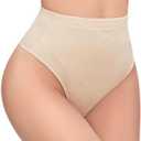 SIMIYA Thong Shapewear Tummy Control Mid-Rise Firm Body Shaper Tummy Control For Women Stomach Shapewear Underwear Thong size L