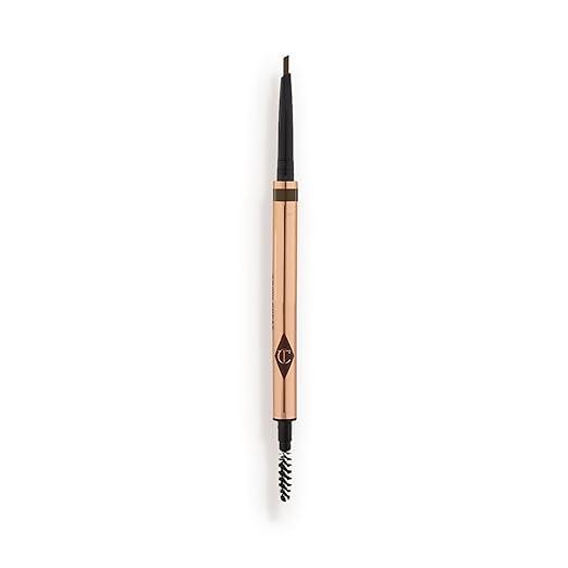 Charlotte Tilbury Brow Cheat Eyebrow Pencil - Refillable Micro-Precision Brow Pencil with Angled Tip for Natural Hair-Like Strokes - 16-Hour Wear, Waterproof, Vitamin E + Carnauba Wax,Natural Brown