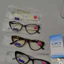 4 Pack Fashion Cat Eye Reading Glasses for Women, Computer Blue Light Blocking Readers Anti Glare Eyeglasses +0.75
