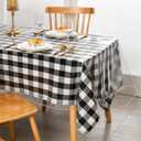 XWZO Clear Plastic Tablecloth Rectangle - 100% Waterproof Oilproof Stain Resistant Wipeable Vinyl Table Cloth, Transparent Cover Protector for Dining, Parties, 60 x 84 Inch
