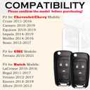 SUPALAND Flip Key Fob Replacement Fits for Chevy Cruze Equinox Camaro Impala 2010 2011 2012 2013 2014 2015 2016 2017 2018 2019 Malibu Sonic Buick Regal Verano Encore GMC Terrain Keyless Entry Remote