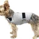Comfort Dog Anxiety Relief Coat, Dog Anxiety Calming Vest Wrap for Thunderstorm,Travel,4th of July Fireworks,Vet Visits,Separation Anxiety Relief for Dogs (X-Small (Pack of 1), Light Gray)