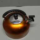 Cabilock Tea Kettle for Stove Top Stainless Steel Tea Kettle Stovetop Whistling Teakettle Teapot with Handle Coffee Kettle for Home Restaurant Hotel Orange