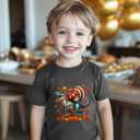 Funny Thanksgiving Shirts for Kids Toddler Boys Girls Turkey Pumpkin Graphic T-Shirt Clothes Tops Tee 2-8 Years (Black)