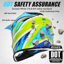 Youth Kids Dirt Bike Helmet DOT Approved, Full Face Motocross Set | 4-in-1 set includes goggles gloves storage bag, ultra-light design, adjustable visor and washable liner for ATV UTV, Small