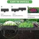Garden Edging Border,32 FT Plastic Landscape Edging No Dig for Flower Beds, Garden Borders and Edging for DIY Outdoor Patio Balcony Yard Walkway , 40 PCS, Black 