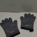 KITCHEN PERFECTION Silicone Smoker Oven Gloves -Extreme Heat Resistant BBQ Gloves -Handle Hot Food Right on Your Smoker Grill Fryer Pit|Waterproof Oven Mitts Grill Gloves |Superior Value Set+3 Bonuses (One Size Fits Most, Classic Gray)