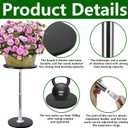 DECOHS 3 Set Adjustable Height Planter Inserts, 10.2-17.3" Rise Stainless Steel Plant Risers for Inside Pot, Planter Fillers Plant Lift Inserts for Large Pots Tall Taper Planters 6" 8" 10" Base or Top