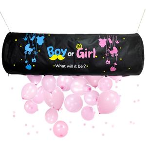 Gender Reveal Balloon Drop Bag, Gender Reveal Pink And Blue Balloons Party Decorations Kit Supplies Favors
