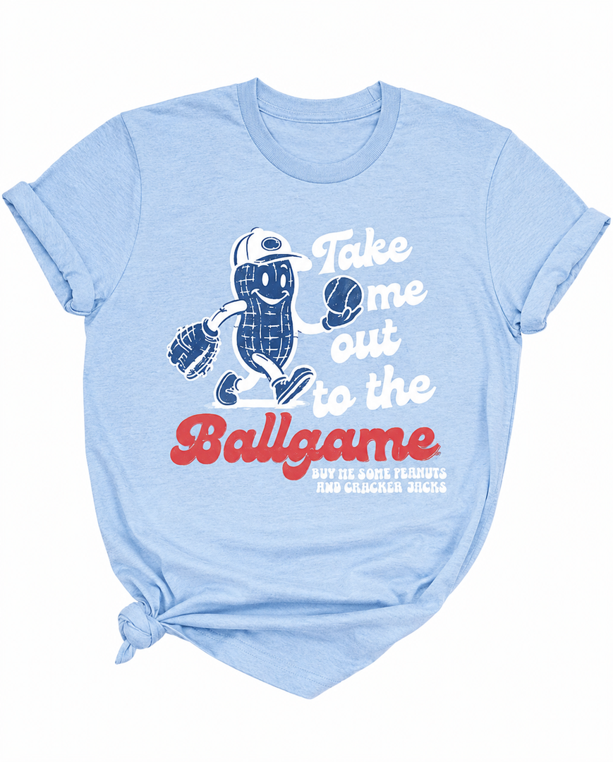 Take Me Out To The Ballgame Shirt, Baseball Game Day Tee, Vintage Sports Fan T-Shirt, X
