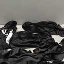 6 Pcs Soft Velvet Bar Stool Covers with Crisscross Straps (15"- 20") L x (11.8"- 15.7") W Vanity Chair Cover Square Bench Stool Cover Stretch Washable Saddle Seat Stools Slipcover, Black