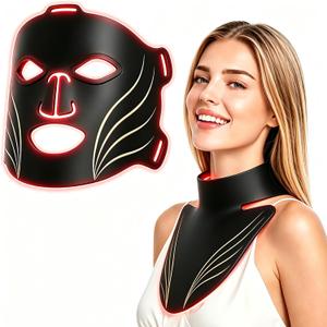 Red Light Therapy Mask for Face & Neck, 640 LEDs, 4 Modes