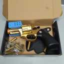 Xuyongjun Toy Gun Soft Bullet Toy Revolver, Can fire Sponge Bullets,with 40 Bullets,for Age of 6 7 8 9 10+ Years Old Kid Boys GirlsGold