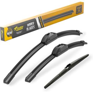 Raidbee 26"+16" Windshield Wiper Blades with 12" Rear Wiper Blade Automotive Replacement Set for Toyota RAV4 2019 2020 2021 2022 2023 2024  Genuine OEM Quality (Set of 3)