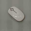 VssoPlor Wireless Mouse, 2.4G Slim Portable Computer Laptop Mouse with Nano Receiver Quiet Silent Optical Mice for Notebook, PC, Laptop, Computer-White and Gold