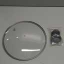 10 Inch Pan Lid, Tempered Glass Cast Iron Lid, Pot Pan Cover Replacement for Skillets, Pans, Pots, Wok, with 2pc Heat Resistant Handle (10inch Exterior Dia.)