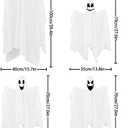 CCINEE 4 Pack Halloween Hanging Ghosts Decorations, 27.5“ and 35.5” Flying Outdoor Ghosts Assorted for Halloween Front Yard Patio Lawn Garden Party Supply