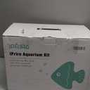 Fish Tank, 3 Gallon Ultra-Clear Glass Fish Aquarium, with Separator Plate for Betta, Fish Tank Starter kit with Filter and Led Light, Black