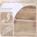 30 Yards Beige Sewing Lace Ribbon Roll 0.6 Inch Wide Flower Fabric Trim Sewing Crafts Lace for Wedding Decoration, Bouquet, and Gift Packaging