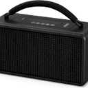 DINDIN Portable Bluetooth Speaker 80W (Peak), 20H Playtime, Wireless Big Wood Boombox with Deep Bass, Subwoofer, TWS, Large, Loud Speaker for Party, Outdoor, Backyard, Beach, Home