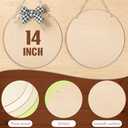 Suzile 10 Pcs 14 Inch Round Wood Circles for Crafts Unfinished Wooden Blank Signs Wood Circles for Craft Round Disc for DIY Christmas Home Decor Painting, 2mm Thick