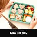 GORILLA GRIP BPA-Free Leakproof Bento Lunch Box for Women, Men, Kids, On-the-go Easy to Carry Handle, Microwave Safe Hot or Cold Food Container, Lid Includes Built-In Utensil Set, 1 Tier Style, Mint