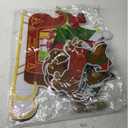 Soaoo 9 Pcs Christmas Dachshund Dog Santa Yard Sign Stakes with LED String Light Dachshund Dog Santa Claus Outdoor Lawn Decorations Large Outside Christmas Yard Decorations for Outdoor Holiday Decor