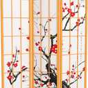 Red Lantern 6 ft. Tall Flower Blossom Divider - Honey - 3 Panels