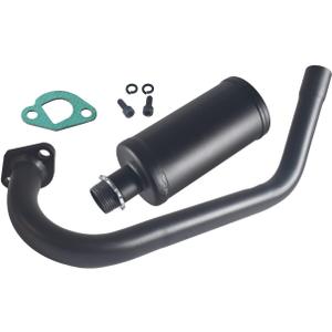 Upgrade Exhaust with Muffler For Coleman Powersports CT200U BT200X CT200u-ex,212cc 196cc/6.5HP Go Kart and Gas Mini Bike Black